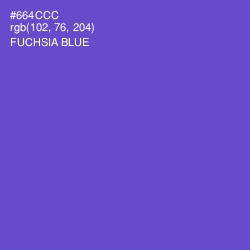 #664CCC - Fuchsia Blue Color Image